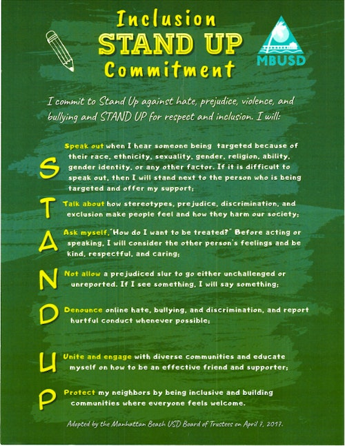 MBUSD Stand Up Commitment